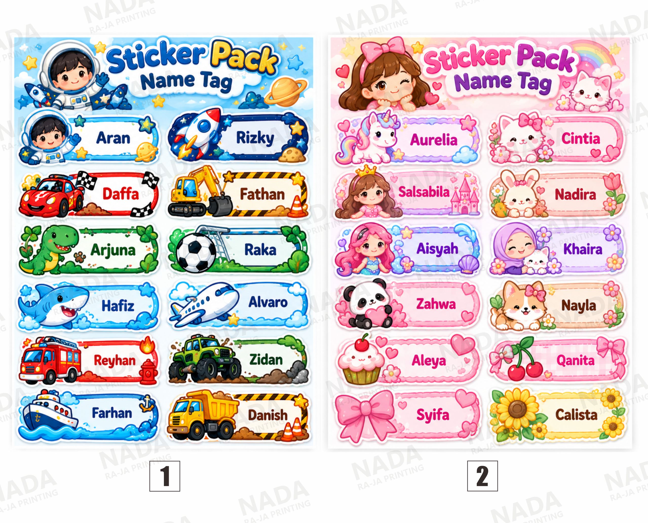 Sticker - Sticker Nama