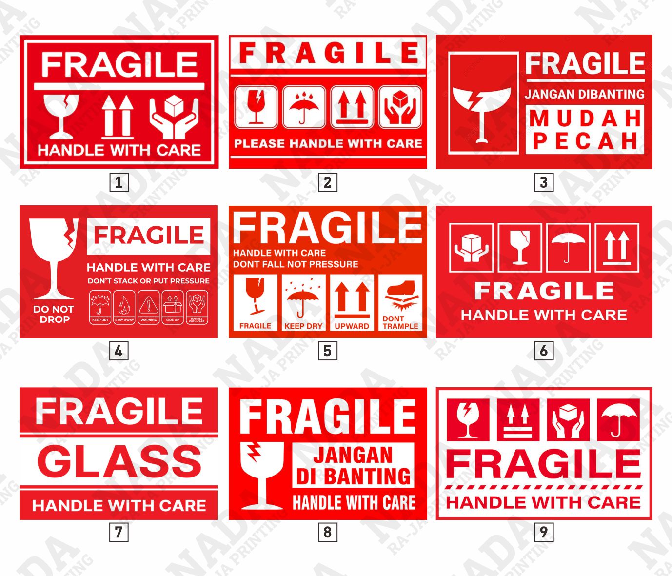 Sticker - Sticker Fragile Pecah Belah